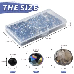 1000 Pcs/Box 4 6 8mm AB Faceted Crystal Rondelle Glass Round Loose Spacer Beads Crafts for DIY Making Jewelry Bracelet Necklace