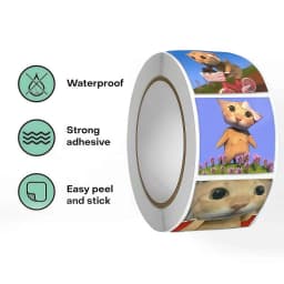500Pcs Abstract Funny Cat Sticker Roll, Whimsical Unique Patterns Seal Stickers for Decor, DIY & Gifts