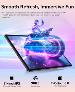Teclast P50T Tablet Set Tablet 11 Inch Unisoc T7250 Android 16 90HZ Refresh Rate Tablets Octa-Core Max 16GB RAM 128GB ROM 8000mAh Battery Lightweight