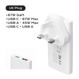 67W GaN USB C Fast Charger Quick Charge 4.0 PD3.0 PPS Portable Type C Ultra Thin Charger For iPhone Samsung Macbook Laptop