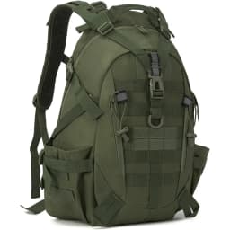 35L Tactical Gym Backpack for Men with MOLLE System & Reflective Strip, Outdoor Fitness Rucksack with Dual Cup Holders & Compression Straps, Travel Training Sports Gear Bag