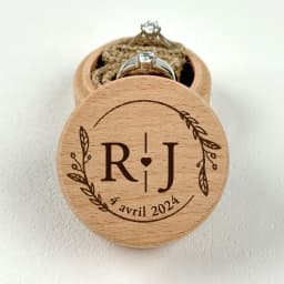 Free Personalized Engagement Ring Box Wooden Ring Box for Wedding Custom Proposal Engraved Ring Bearer Anniversary Gifts for Her