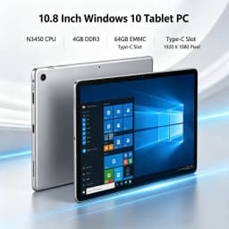 10.8 Inch T10 CWI540 Windows 10 Tablet PC 4GB DDR3-RAM 64GB EMMC ROM N3450 CPU Quad Core 64 Bit 1920 X 1080 Pixel Type-C Slot