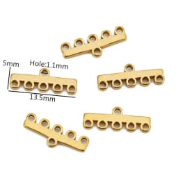 20pcs Stainless Steel Layer Clasp Bails Pendant Loops Drop Connectors 18K Fashion DIY Necklace Bracelet Jewelry Making Supplies