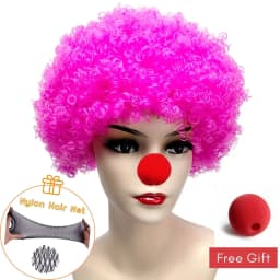 Colorful fluffy explosive head clown heat-resistant synthetic wig April Fool's Day Halloween role-playing