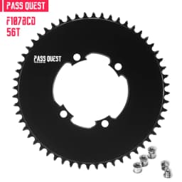 PASS QUEST 107BCD Bicycle Chainring 42T-58T Close Disc Black Chainwheel Narrow Wide Teeth forAXS Sprocket for Sram FORForce Aero