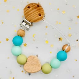 Custom Personalized Name Baby Pacifier Clip Bear Pacifier Chain Holder for Baby Teething Soother Chew Toy Food Grade Dummy Clips