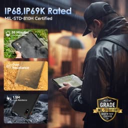 Ulefone Armor Pad Pro Rugged Tablet IP68/IP69K 4G MT8788 Tablet 16GB RAM(8+8GB RAM) 128GB ROM 48MP Android 7650mAh