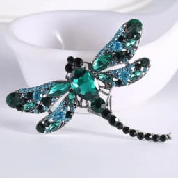 Large Size Luxury Crystal Dragonfly Brooch Colorful Rhinestone Insect Brooches Girls Cute Pins Personality Corsage Accessories