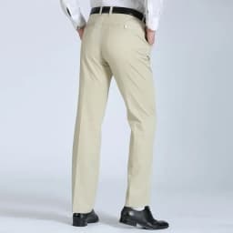 Summer Thin Pants 100% Cotton Men's Autumn Thick Suit Pant Slacks High Waist Straight Loose Bland Solid Business Casual Pants