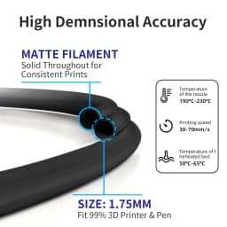 Geeetech Matte Filament PLA 1.75mm 1kg Spool (2.2lbs), 3D Printer Material Polylactic Acid, Frosted Texture, Vacuum Packaging