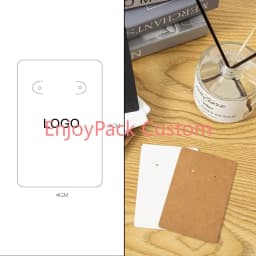 100Pieces Customize Personalize Logo Print Paper Jewelry Thank You Necklace Earring Holder Cards Packing Display Stand Wholesale