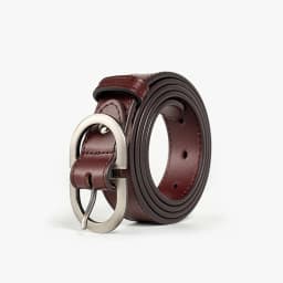 BEAUTODAY Belts Women Cow Split Solid Color Silver Buckle Ladies Modern Style Fashion Jeans Dress Accessories Waistband 91060