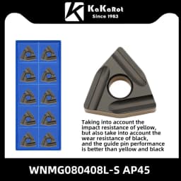 Kakarot Carbide Insert WNMG080404-CQ AP45 WNMG 080408-TM Turning Tools Rough machining CNC Lathe Cutter 10pcs Blade Plate