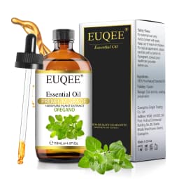 EUQEE 118ML Lavender Jasmine Eucalyptus Vanilla Peppermint Essential Oils with Glass Dropper|Aromatherapy, Humidifier,DIY Soap