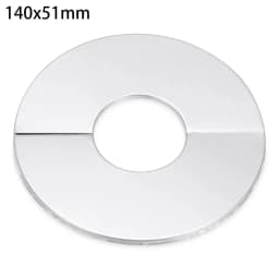 Black Shower Faucet Decorative Cover Chrome Finish Stainless Steel Wall Flange Water Pipe Wall Covers Bathroom Faucet Accessory