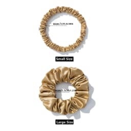 2PCS 100% Natural Silk Solid Color Hair Ties High Quality Hair Scrunchies Women Big Hairbands Hair Accessories 22Momme