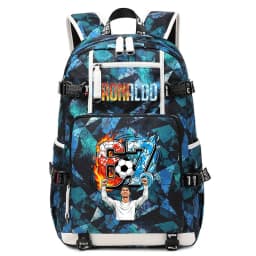 CR7 Ronaldo 67 Print Large Capacity Backpack for Students Teens Kids School Travel Daypack