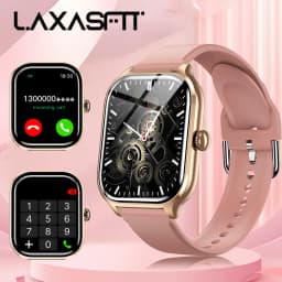 LAXASFIT 2025 New Smart Watch Bluetooth Call Message Reminder 24 Hour Health Monitoring Smart Watch Gift for Men and Women