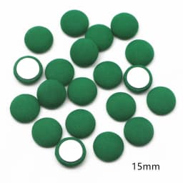 50pcs 12mm/15mm Mix Colors Fabric Covered Round Buttons Home Garden Flatback Cabochon Crafts Scrapbooking DIY
