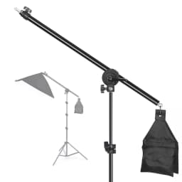 Photo Studio 2M Light Tripod Stand with 135CM Cantilever Boom Arm And Empty Sandbag For Photography Supporting Softbox Lighting