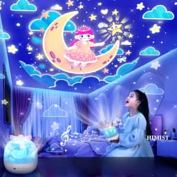 360° Rotate Night Light Galaxy Star Ocean Projector Lamp Kids Room 21 Projection Films Light Romantic Girl's Gift Projector Lamp