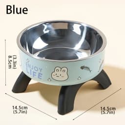Stainless Steel Pet Bowl – Anti-Tip Elevated Design with Non-Slip Silicone Base & Chew-Proof Edge for Small Cats/Dogs Feeding