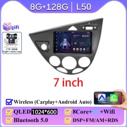 Android Auto For Ford Fiesta 1995-2001 Focus MK1 1998-2004 Car Radio No 2din Display 5G Wifi GPS Navigation Screen Autoradio DSP