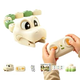 Magnetic Eating Snake Remote Control Car Toy for Boys Dual Player Battle Greedy Bean Children's Birthday Gift Interactive Toys