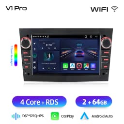 Junsun 7" Android Car Radio For Opel Astra H G J Zafira B Corsa C D Antara Vectra Vivaro Wireless CarPlay Android Auto GPS Navigation Multimedia Player IPS Touch Screen WiFi 4G DSP RDS Bluetooth FM AM SWC DAB Autoradio Stereo Head Unit 2DIN