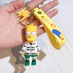 Cartoon The Simpsons Keychain Lisa Bart Homer J. Simpson Keyring Backpack Creative Car Key Chain Accessorie Toys Christmas Gifts