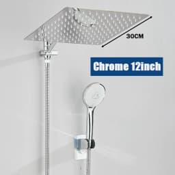 Concealed Shower Set Two-In-One Shower Set, Long Hose, 8/10-inch High-Pressure Rainfall Shower Head Rainfall Bath Shower