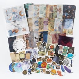 100pcs Vintage Scrapbooking Stickers Material Paper Combo Kit DIY Collage Junk Journal Decor Diary Materials Aesthetics Stickers