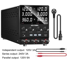 NICE-Power Dual Lab Power Supply 30V 10A Adjustable 3 Channel 60V 120V 240V Digital Bench Power Source Multiple Series Parallel