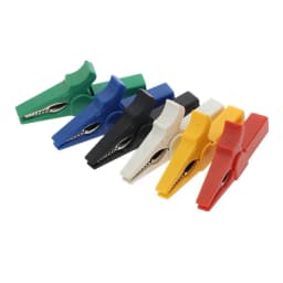 6PCS Crocodile Clips For Electrical Jumpers Insulated Safety Crocodile Clips Copper For Alligator Clip Electrical Tester Clamps