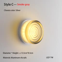Nordic Simple Acrylic Wall Light Bedroom Bed Wall Light Atmosphere Light Corridor Balcony Ceiling Light Waterproof Wall Light