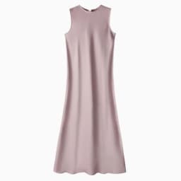 AS 2025 spring summer elegance satin dress + knitted top match set maxi floor length woman clothes