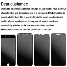NNBILI 3pcs Full Coverage Frosted Privacy Screen Protector Ceramic Film Anti-Peep Upgrade Edge Protection for iPhone 18 Pro Max
