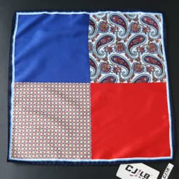 32cm Fashion Mens Oversized Polka Dot Pocket Square Elegant Silky Floral Navy Blue Handkerchief Wedding Tuxedo Accessories Hanky