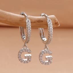 Nidin Hot Sale Initial A-Z Letters Mini Small Hoop Earrings Gold Color Zircon Jewelry Alphabet Fashion Christmas New Year Gift