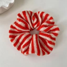 Stripes Knitted Wool Fabric Large Scrunchies Elastic Hair Bands Women Girls Ponytail Hair Ties Headbands Winter Hair Accessories
