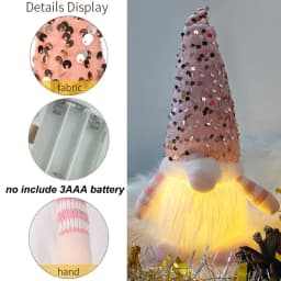 30cm Christmas Doll Elf Glowing Gnome with Led Night Light 2025 Christmas Decorations for Home Xmas Navidad New Year Gifts