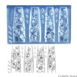Flexible Silicone Carving Flower Art Mold for Crafting Intricate 3D Floral Designs in DIY Projects