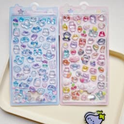 Creative Candy Ghost Rabbit Drop 3D Relief Stickers Scrapbooking Diy Diary Stationery Sticker Decor Cute Aesthetic Stickers
