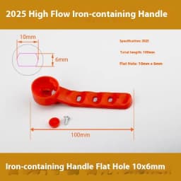 2Pcs Ball Valve Handle Replacement Iron Long Handle Leak Proof Ergonomic Universal Fit For Gas Pool Faucet Water Garden Outdoor