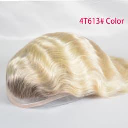 1B20 1B80 Grey Silver Hair Toupee for Men Mono Base with PU Human Hair Pieces Replacement System Lace Front Natural Hairline
