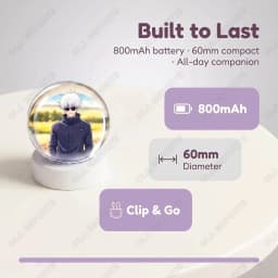 3D Video Crystal Ball E-Badge DIY Art Glass Ball Lamp Spherical Pixel Display 1.65inch Screen Video Player Smart Badge Gift Ht30