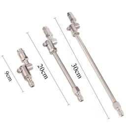 Universal High Pressure Car Wash Gun with 1/4 Quick Plug, Rotating Spray Nozzle Extension Pole for Auto Underbody Cleaning