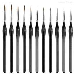 Miniature Paint Brushes Drybrush Set, Acrylic Paint Brushes for Oil, Watercolors, Tabletop, Figurine