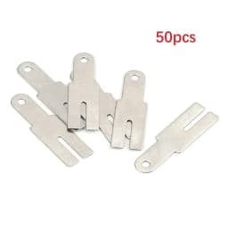 50pcs Y Shaped Nickel Sheets Nickel Strip Battery Connection Nickel Plated Steel Belt Strip Spot Welding Connector 20*5.7mm